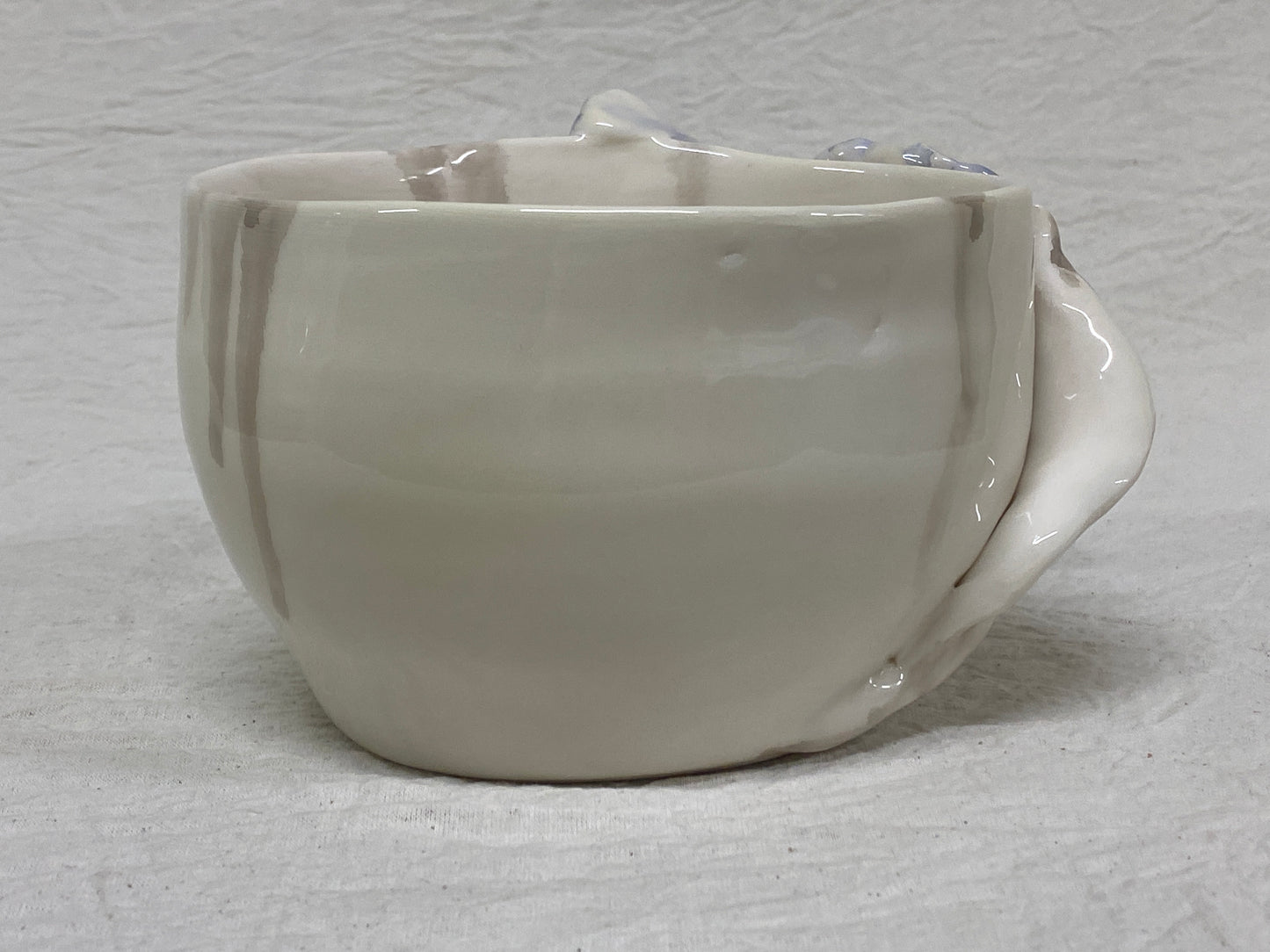 Vaso Bianco Fiori Blu