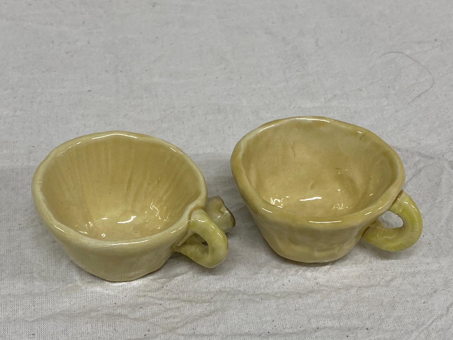 Set 2 Tazzine + Piattino Fiori Miele