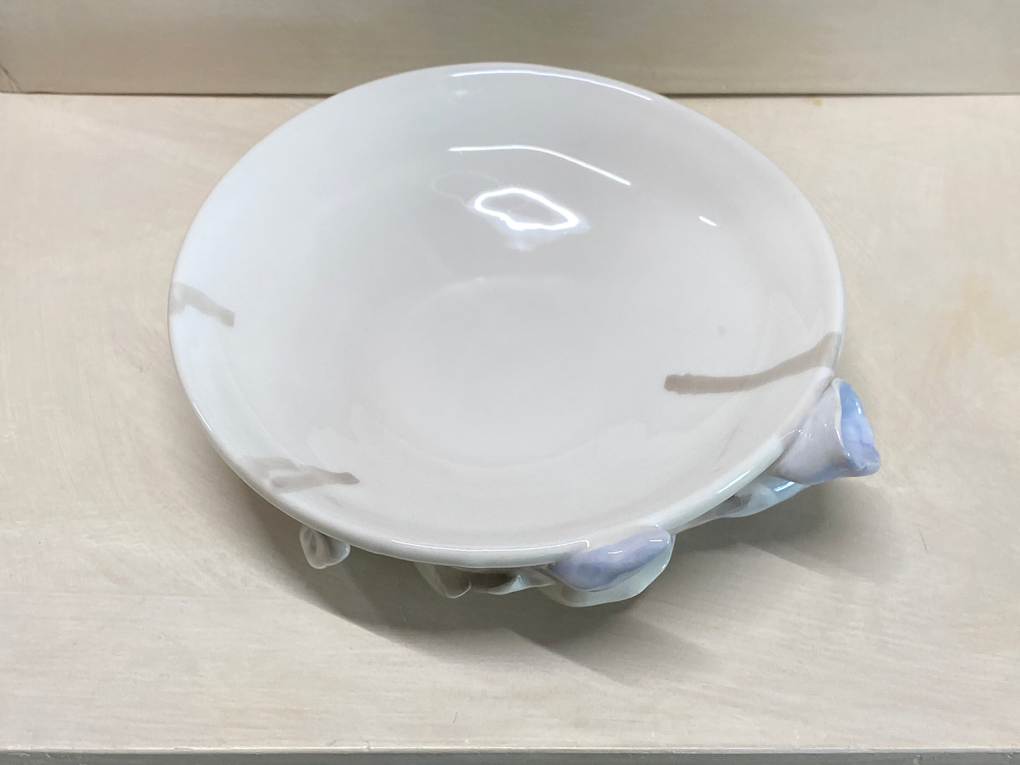 Ciotola Grande Bianca Fiore Blu