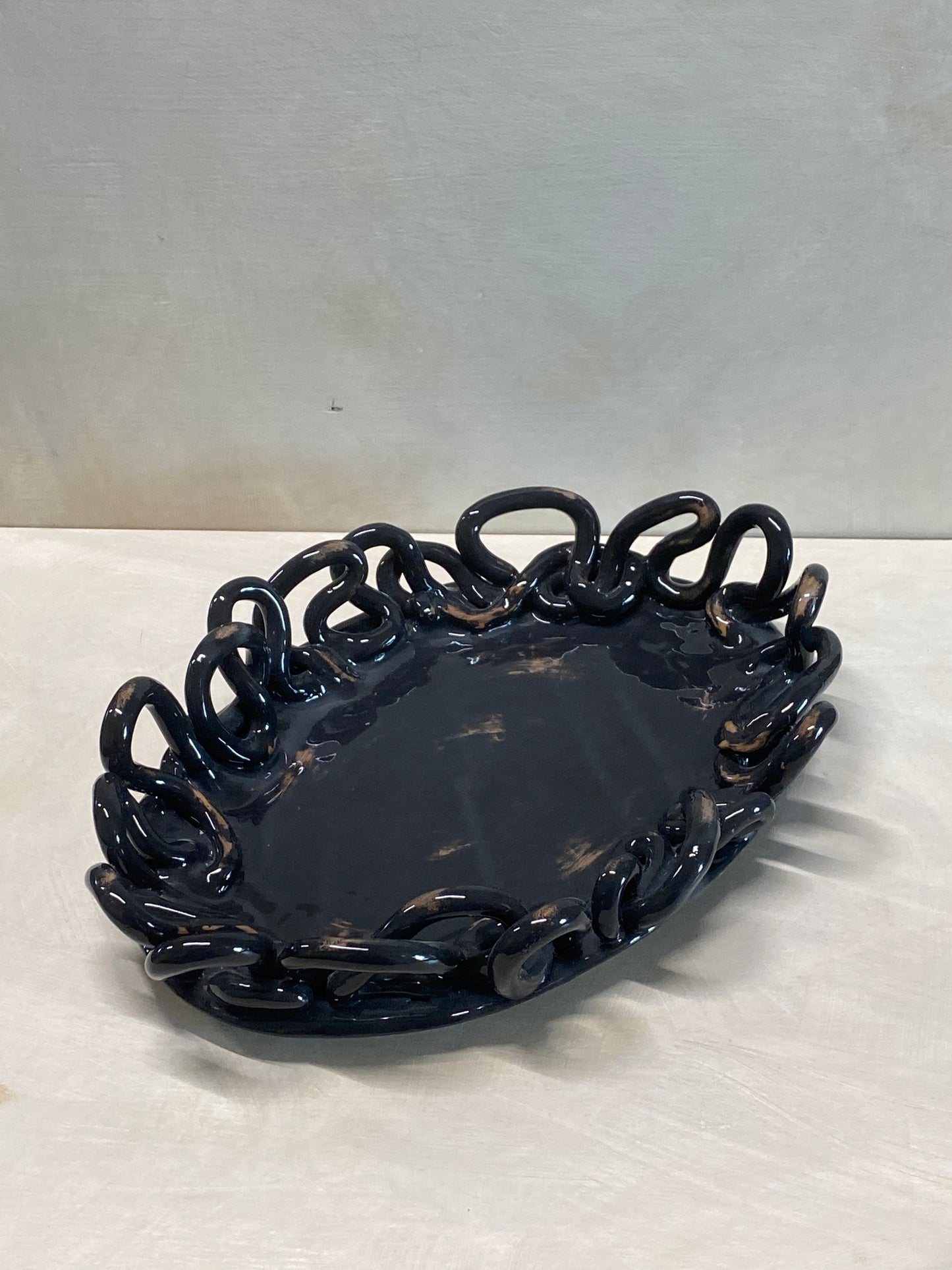 Centro Tavola Ovale Nero