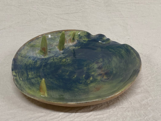 Piatto Grande Verde e Blu