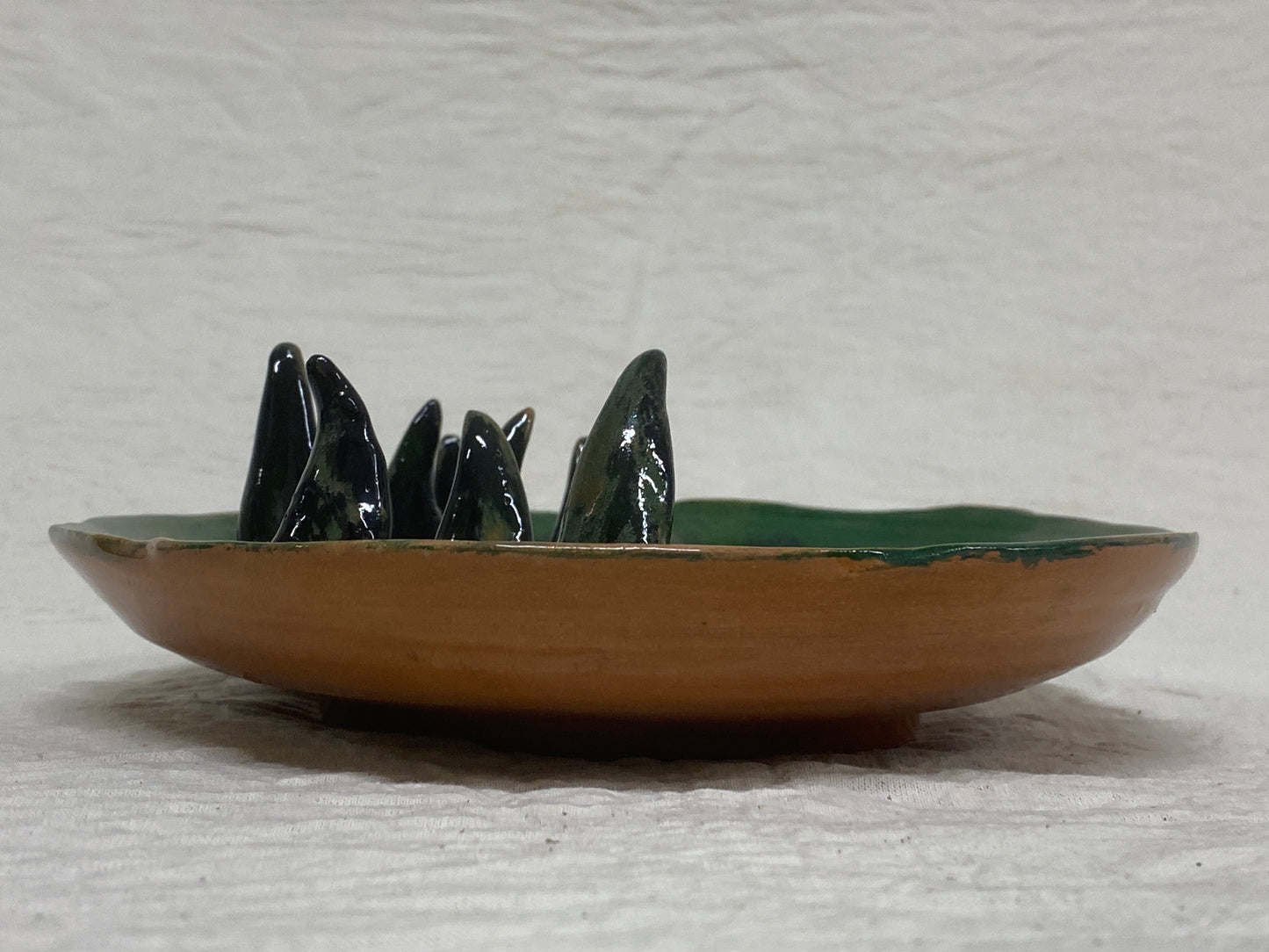 Piatto Medio Verde e Nero