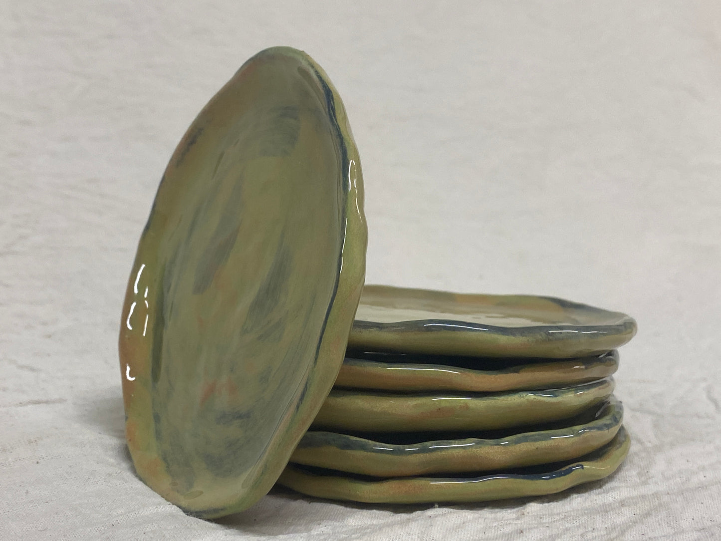 Set 6 Tazzine da Caffè + Piattini Verde