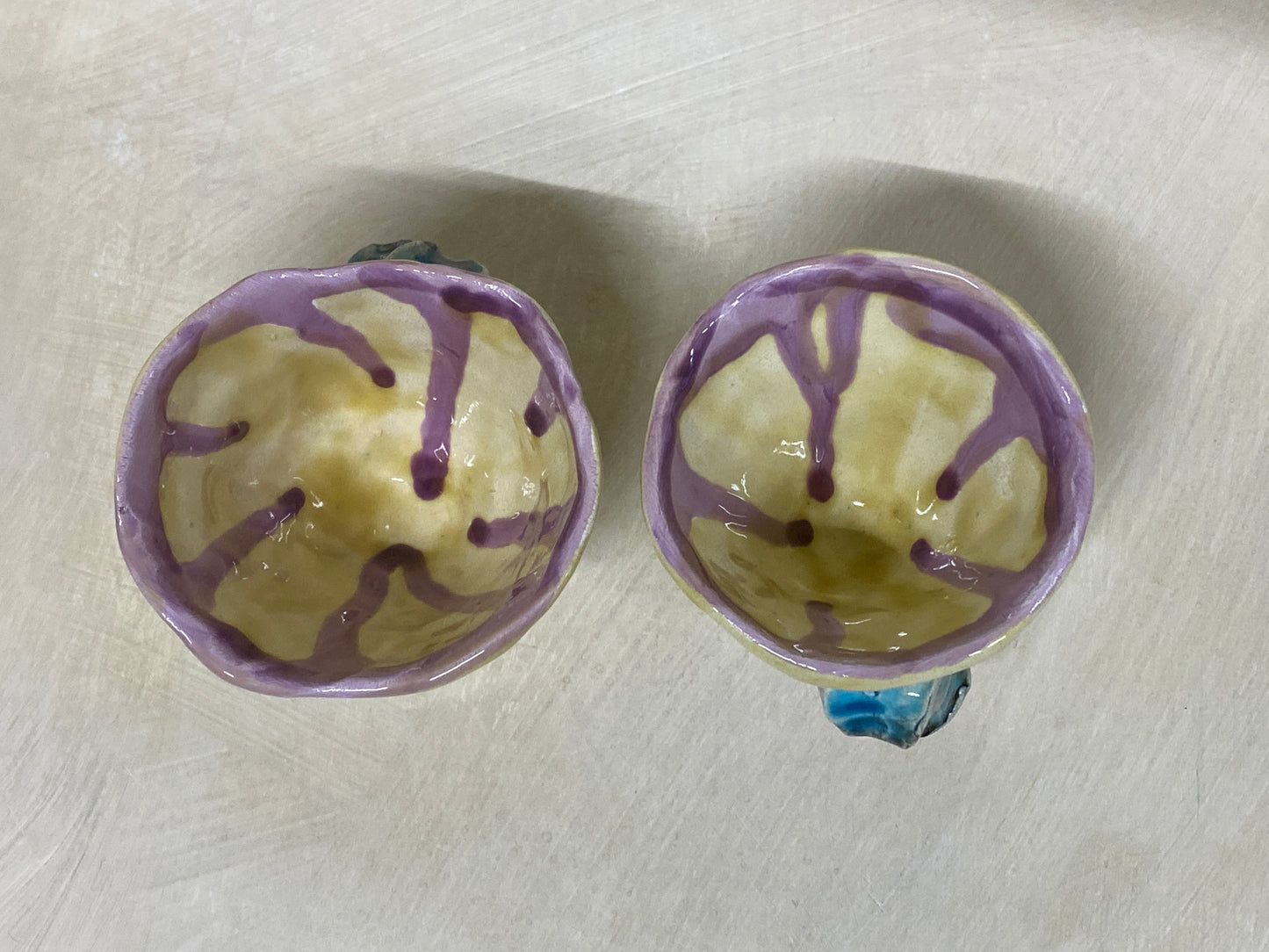 Set 2 Tazzine da Caffe + Vassoietto Conchiglie Miele