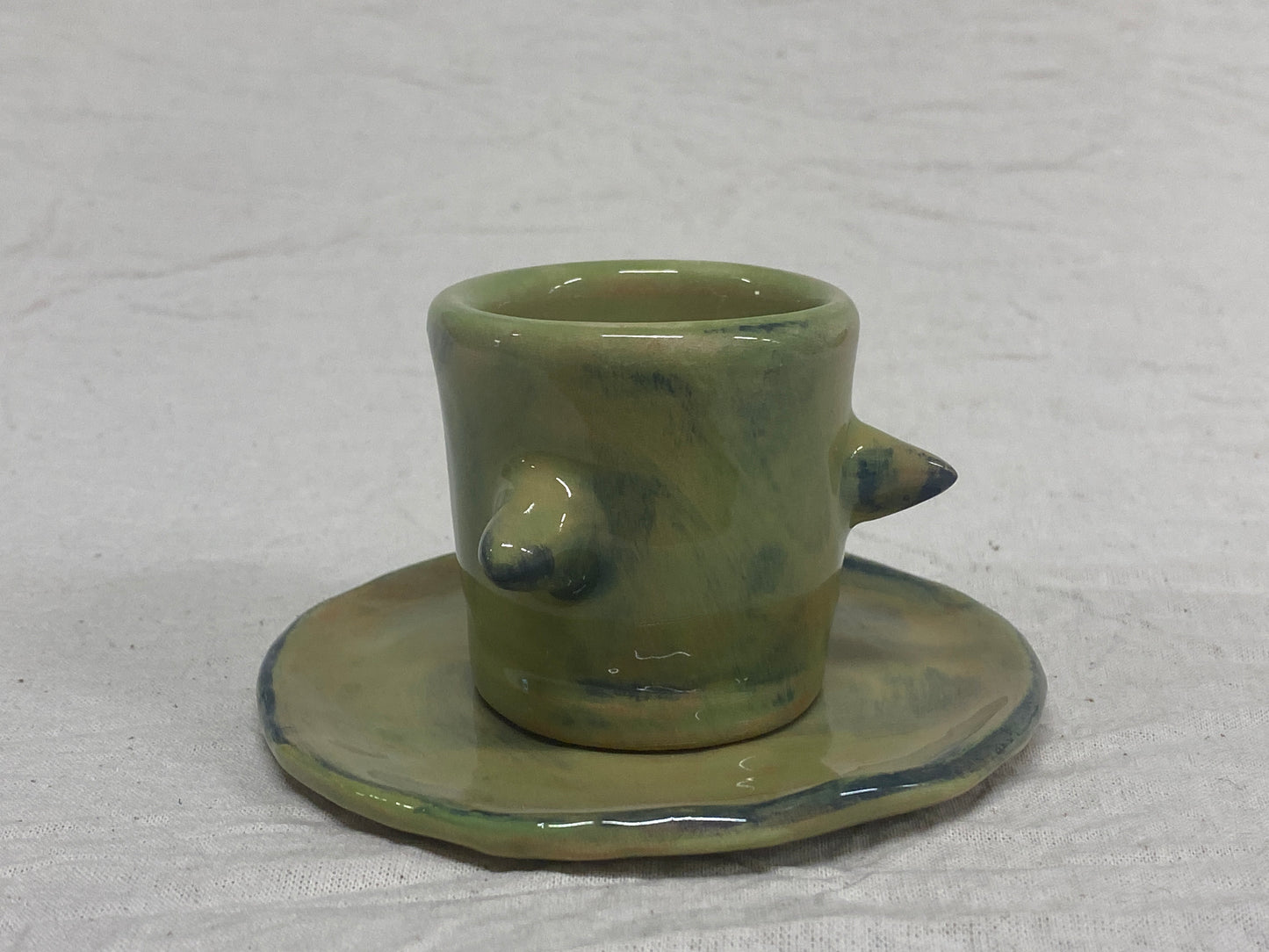 Set 6 Tazzine da Caffè + Piattini Verde