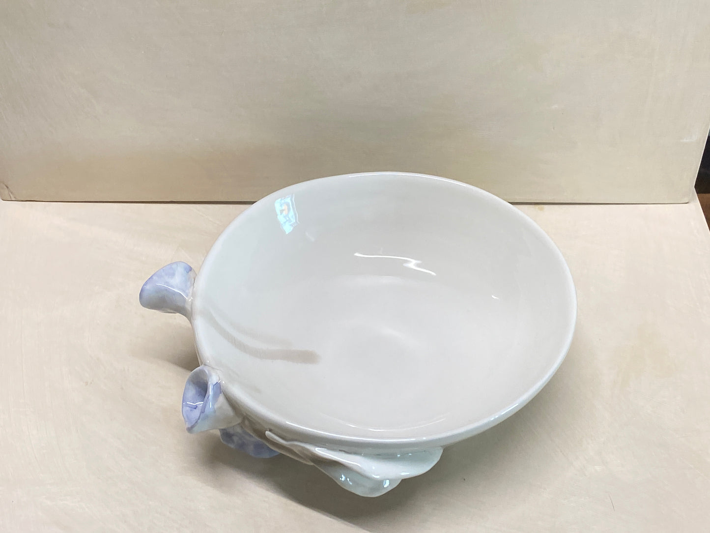 Ciotola Bianca Fiore Blu