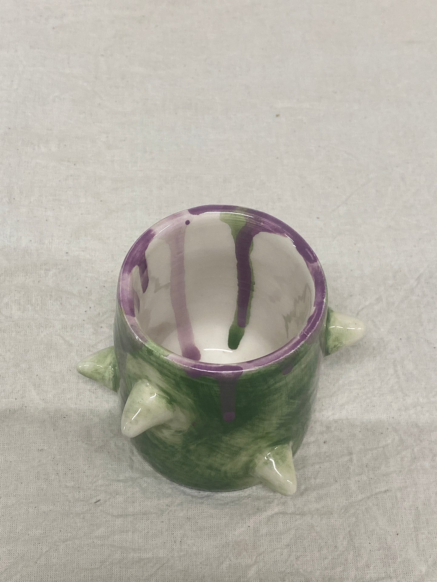 Bicchiere Verde e Viola Colato