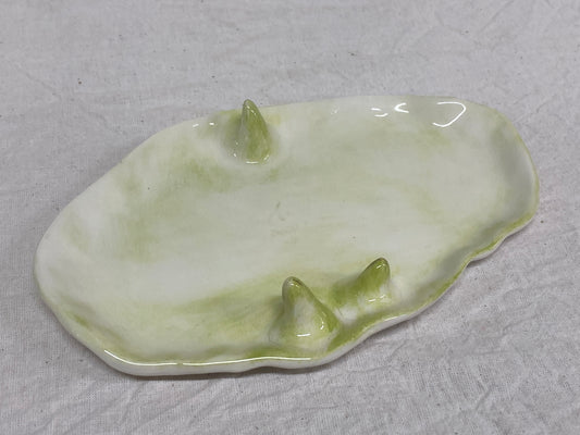 Set 2 Tazzine da Caffè + Piattino Verde e Bianco