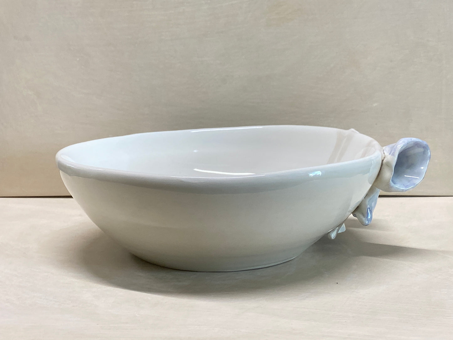 Ciotola Bianca Fiore Blu