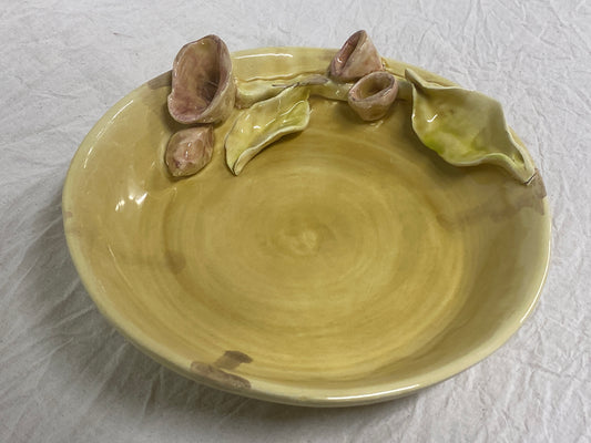 Piatto/Centro Tavola Fiori Miele