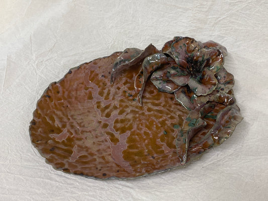 Vassoio Scultura Peonia Svuota Tasche