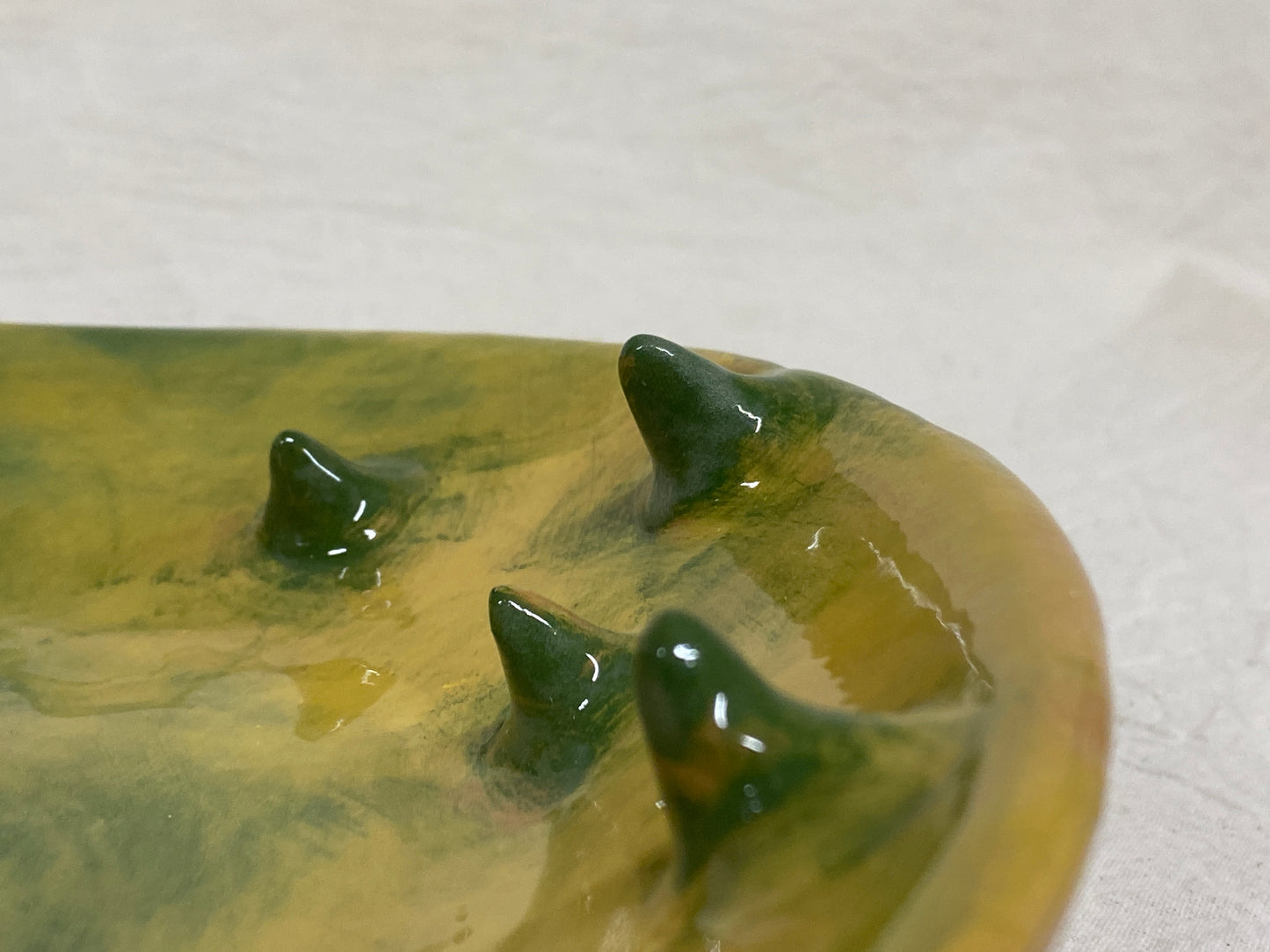 Piatto Grande Giallo e Verde