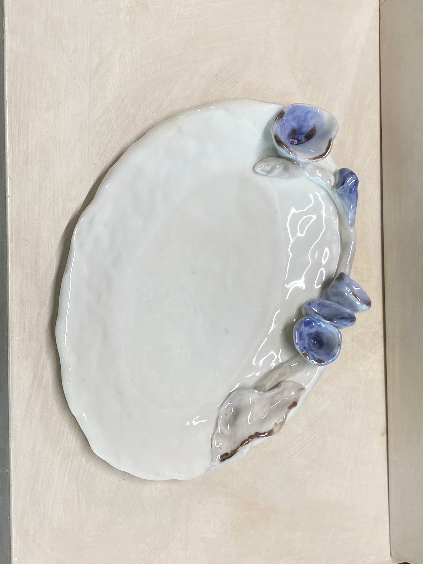 Vassoio Ovale Fiorito Bianco