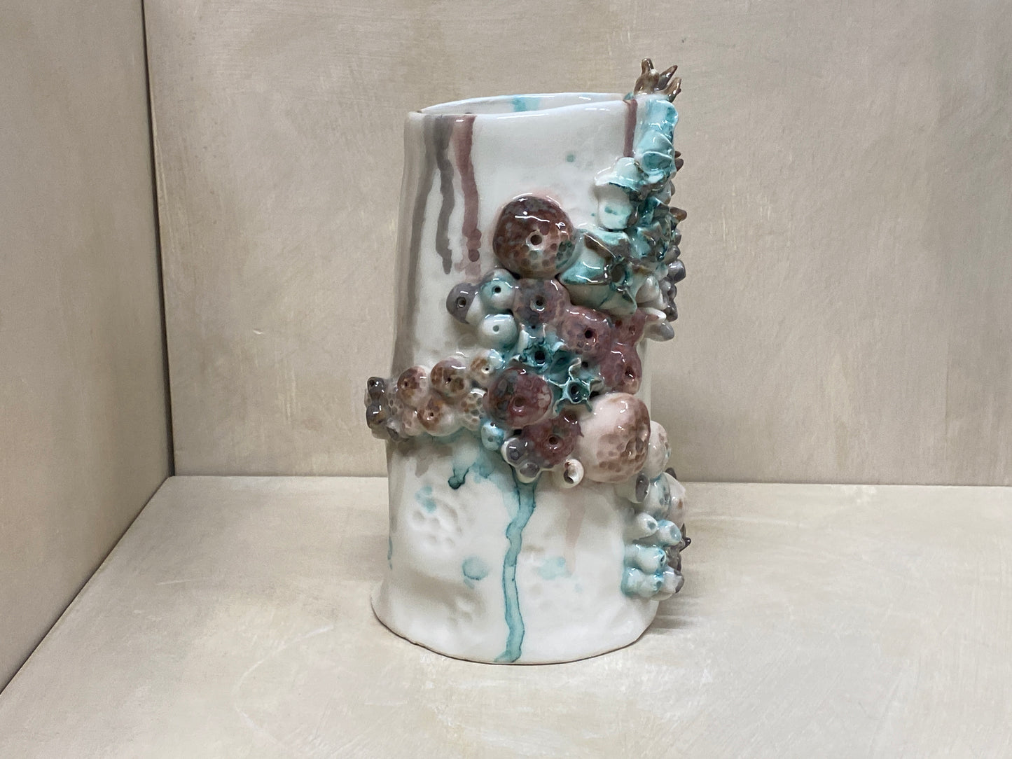 Vaso Conchiglie Alto Bianco