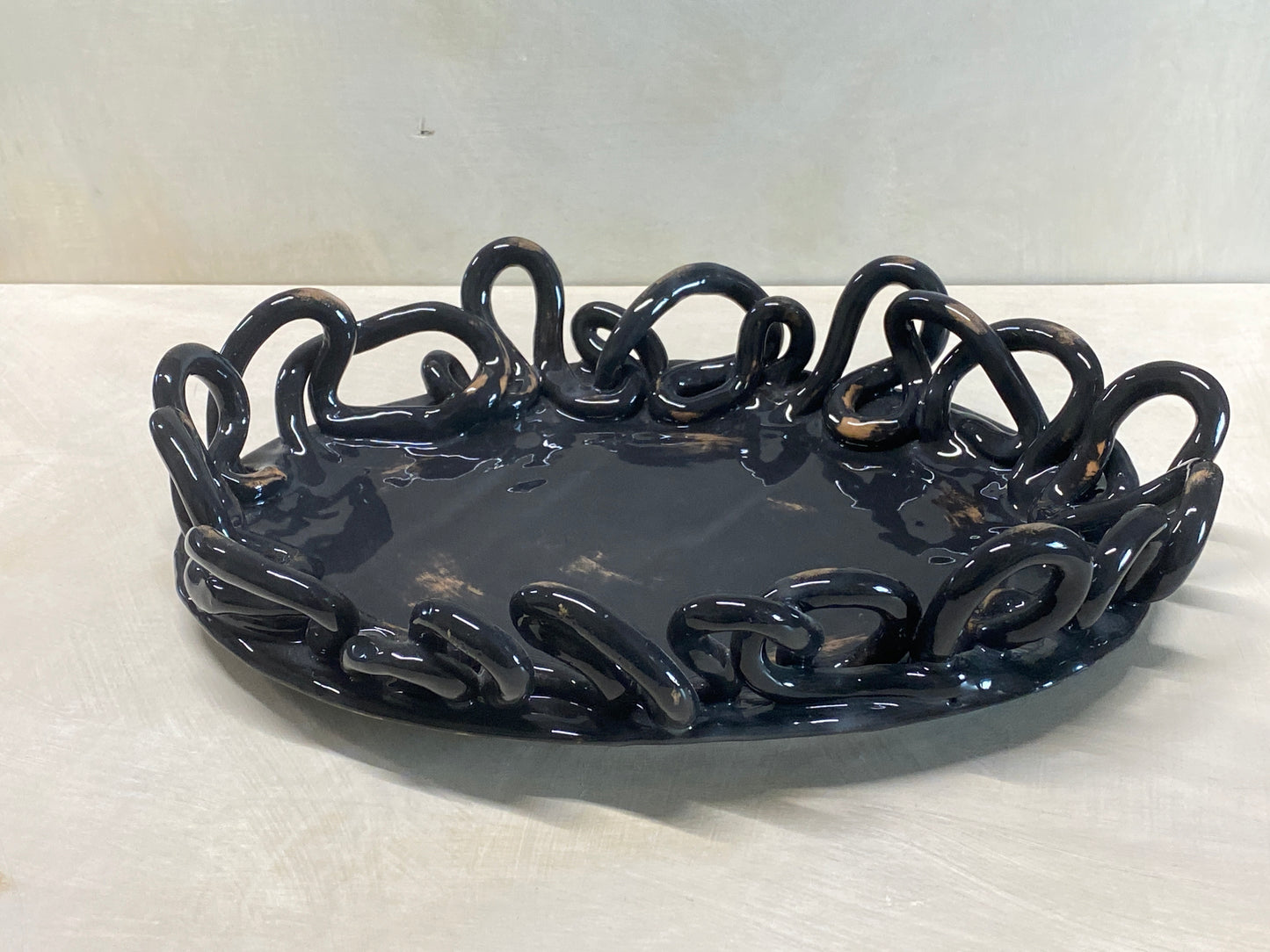 Centro Tavola Ovale Nero