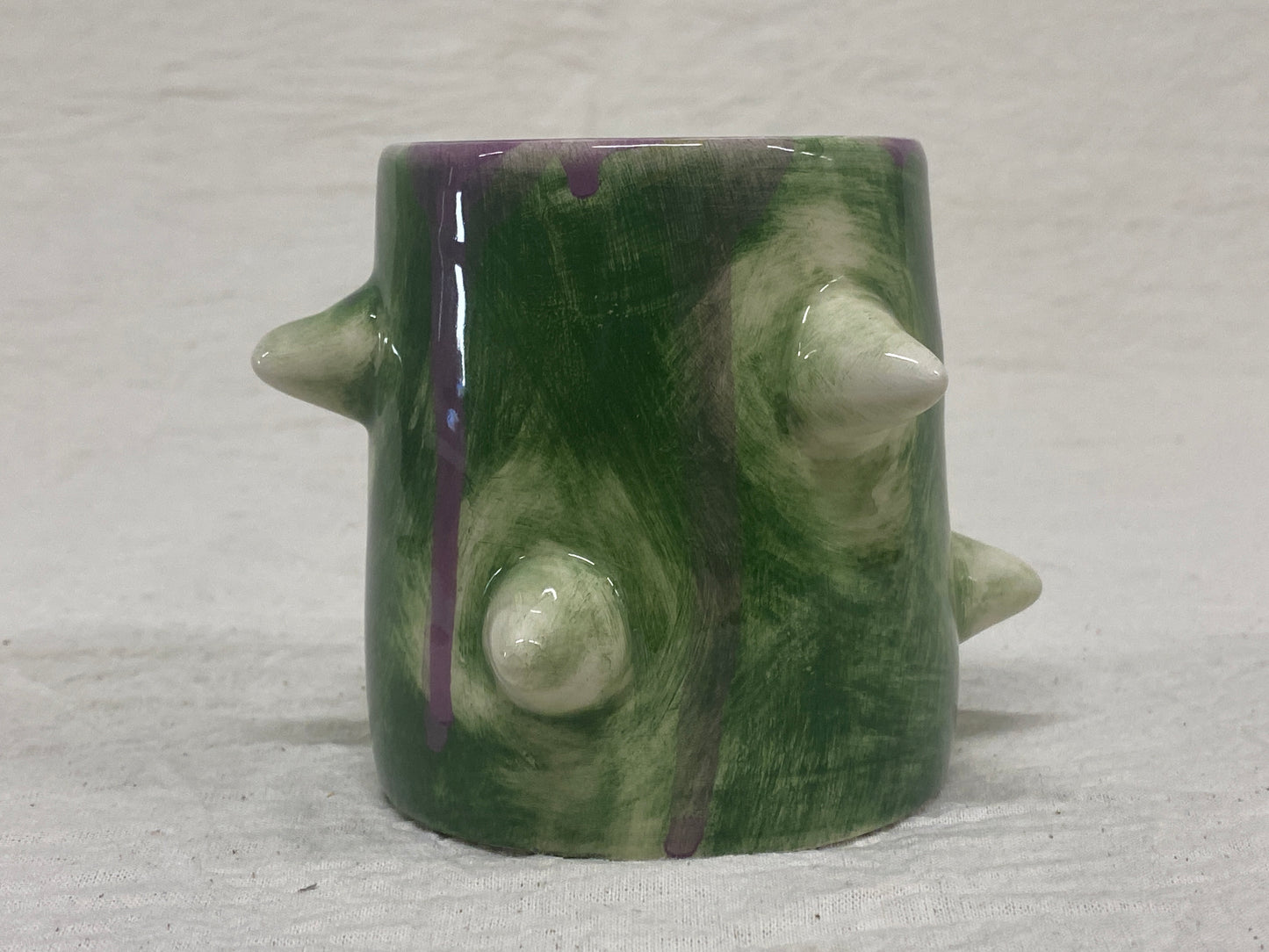 Bicchiere Verde e Viola Colato