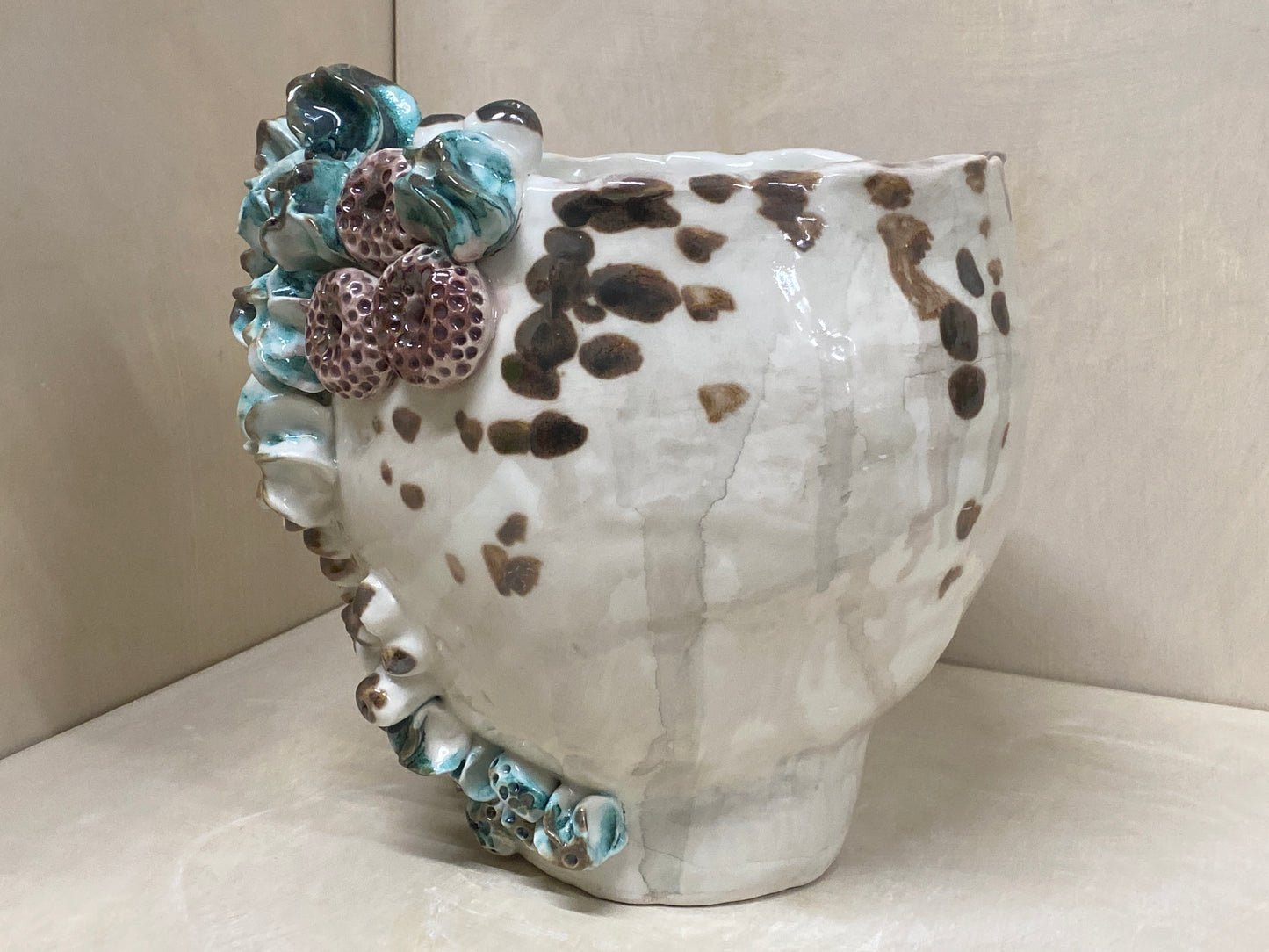 Vaso Conchiglie Alto Bianco