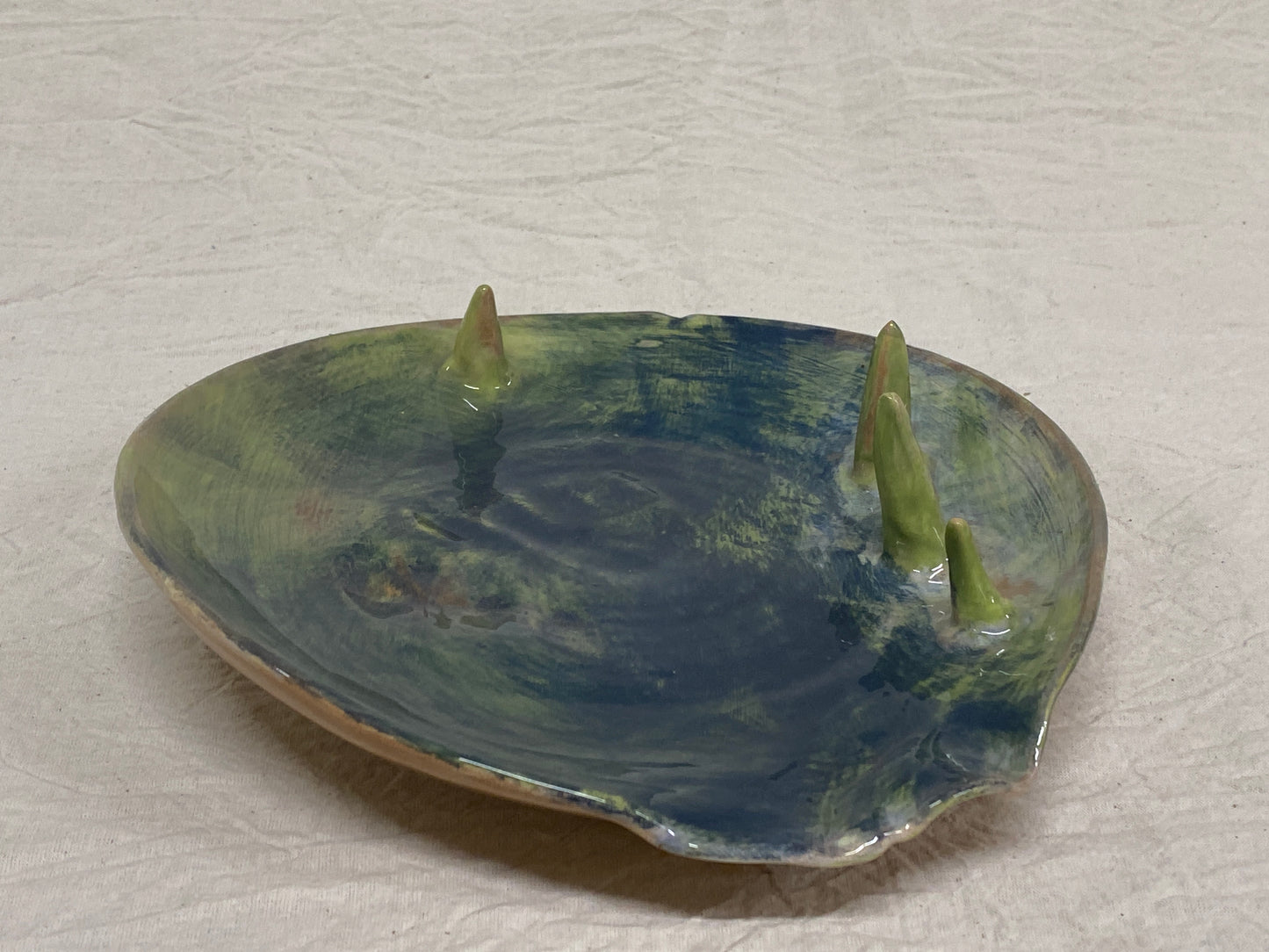 Piatto Grande Verde e Blu