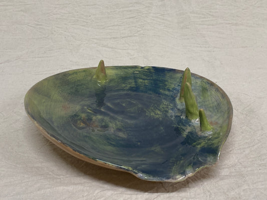 Piatto Grande Verde e Blu