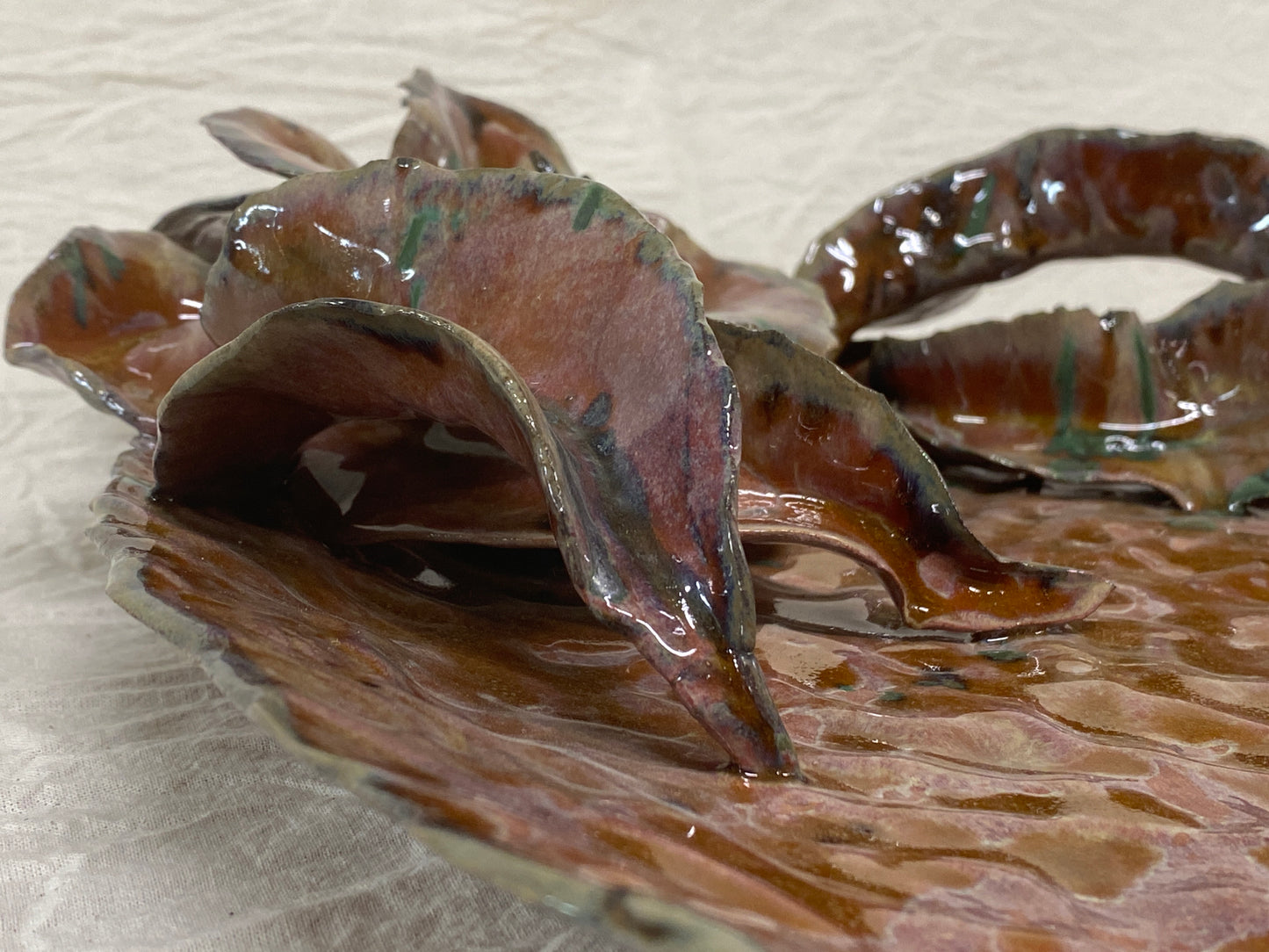 Vassoio Scultura Peonia Svuota Tasche