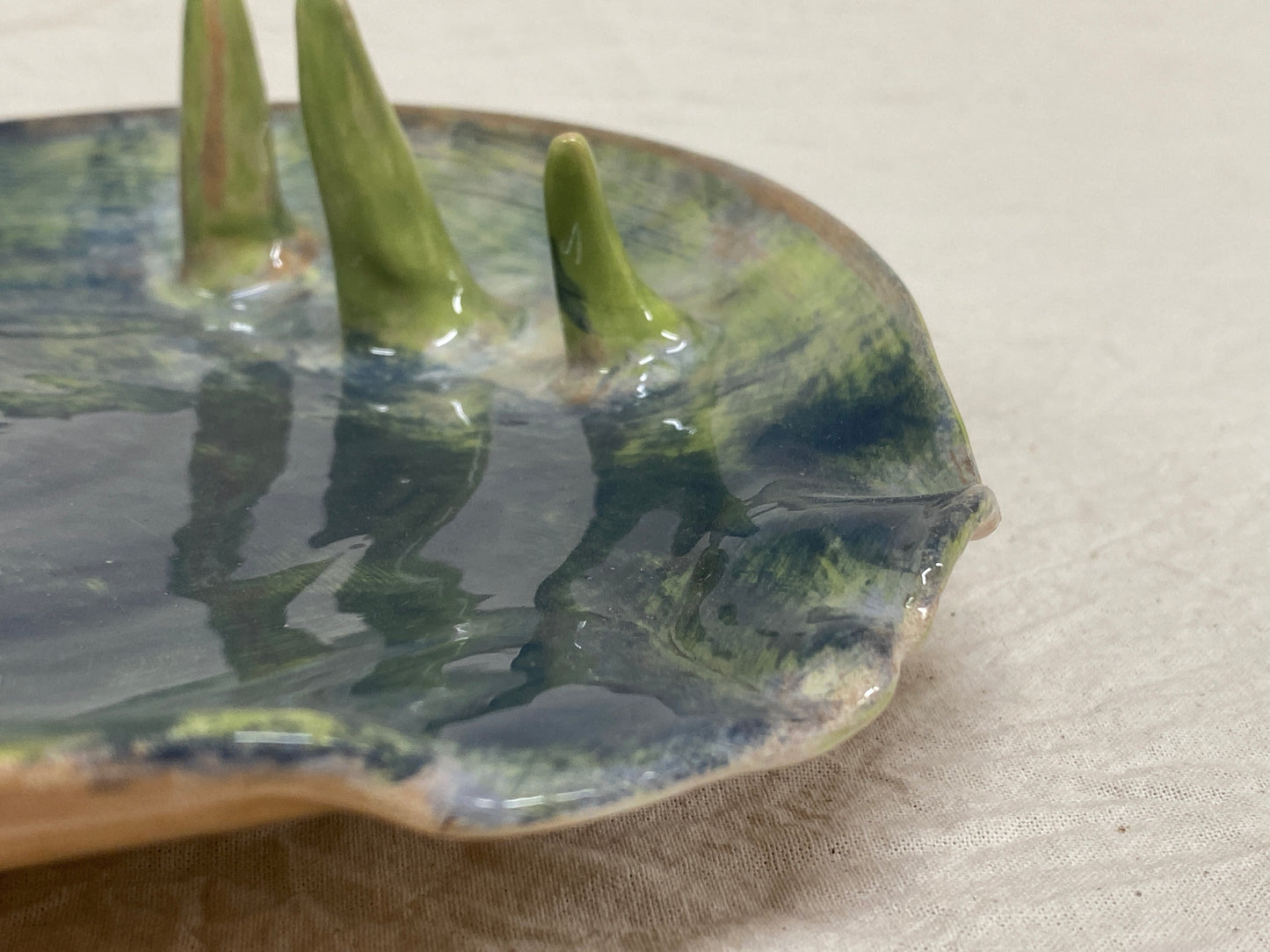 Piatto Grande Verde e Blu