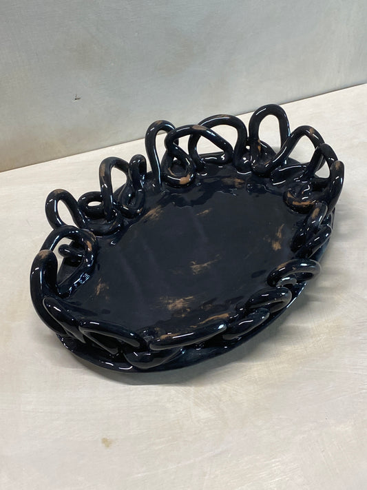 Centro Tavola Ovale Nero