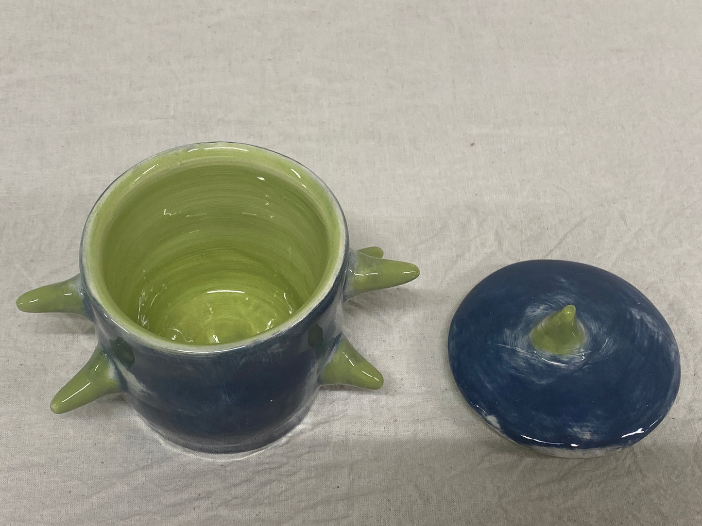 Barattolo Blu e Verde