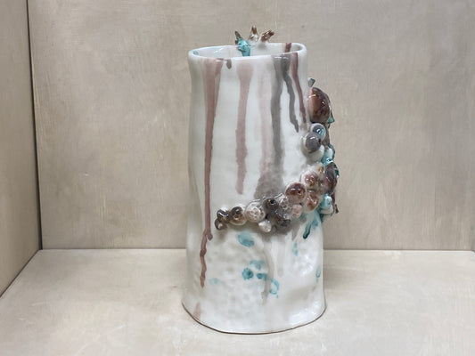 Vaso Conchiglie Alto Bianco