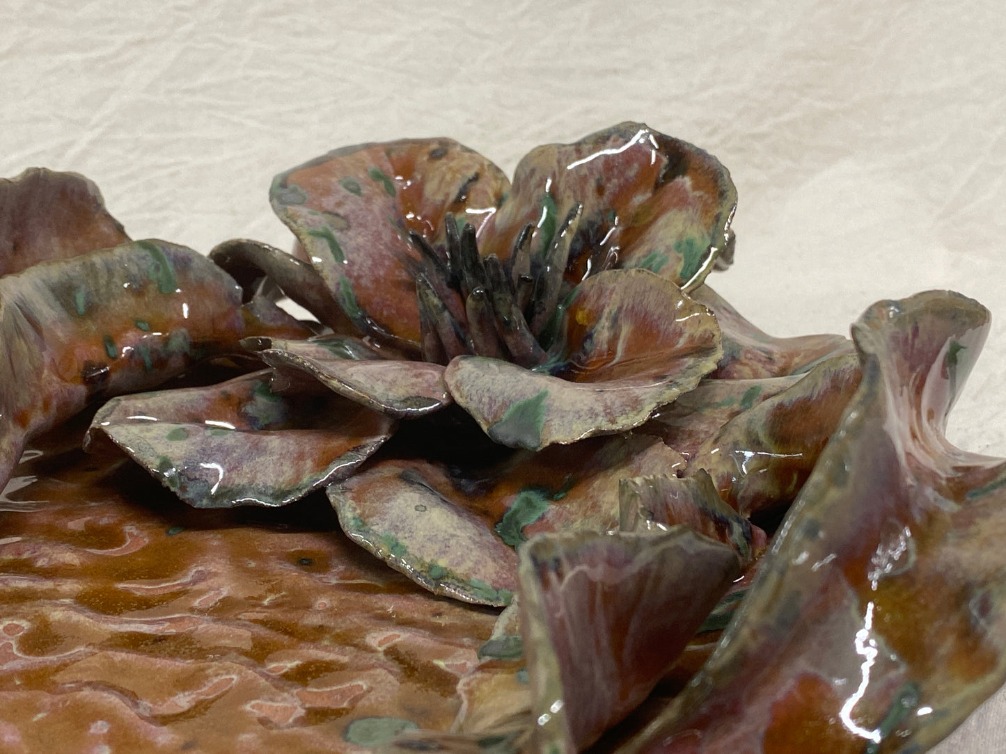 Vassoio Scultura Peonia Svuota Tasche