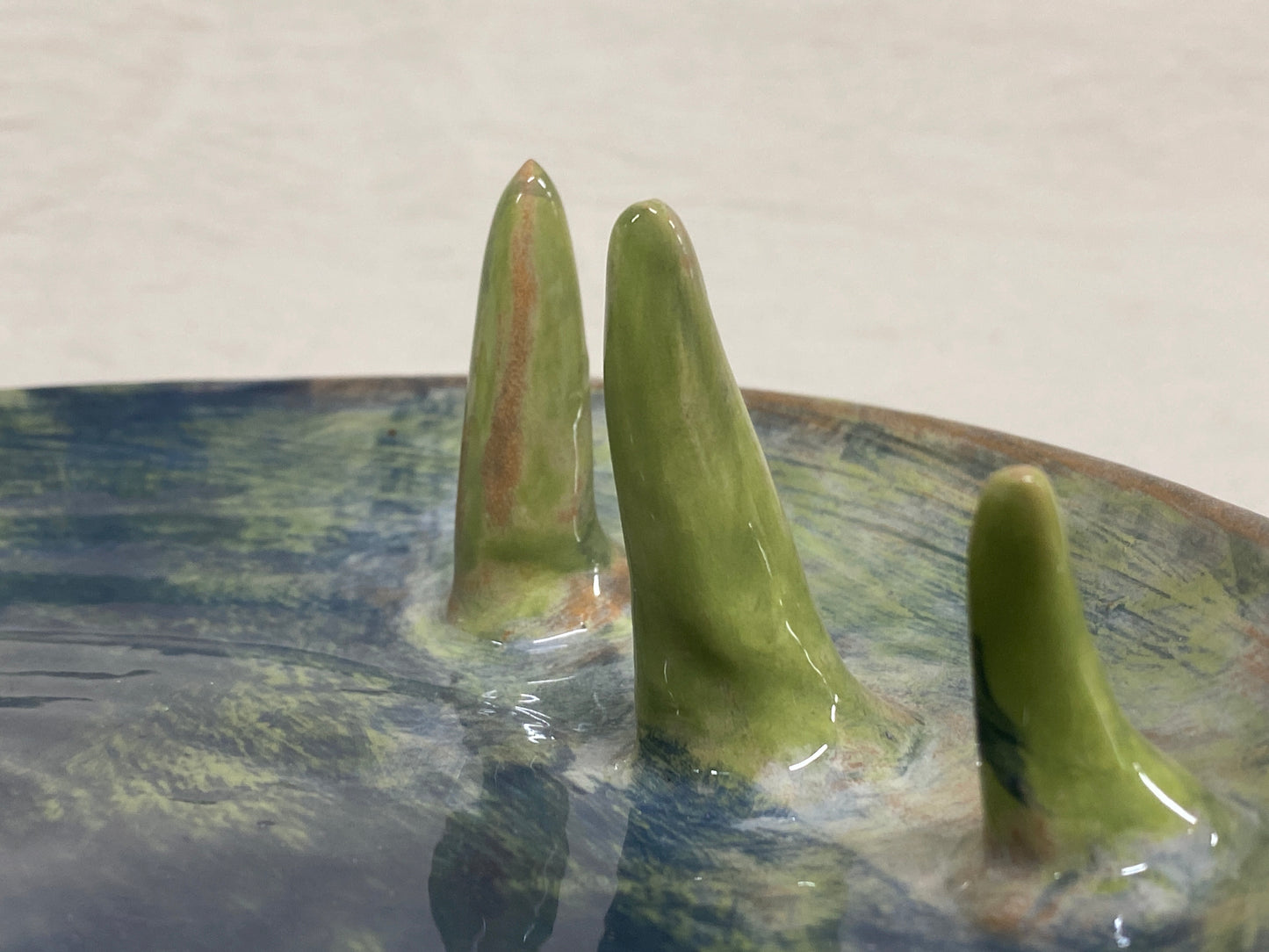 Piatto Grande Verde e Blu