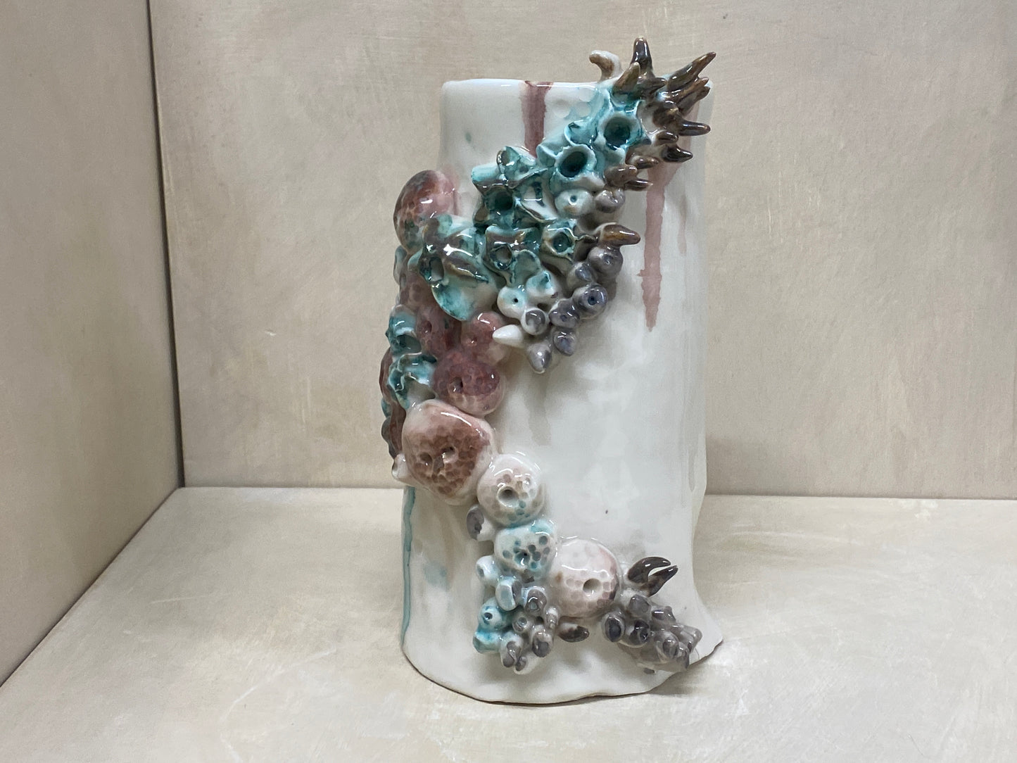 Vaso Conchiglie Alto Bianco