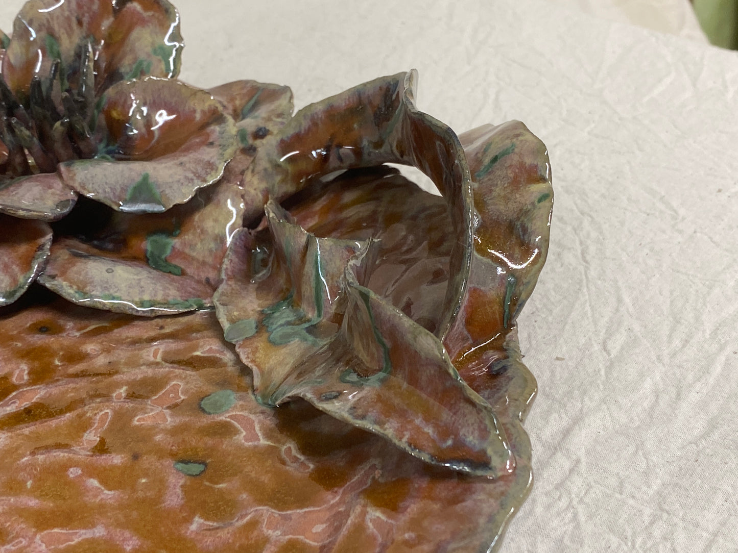 Vassoio Scultura Peonia Svuota Tasche