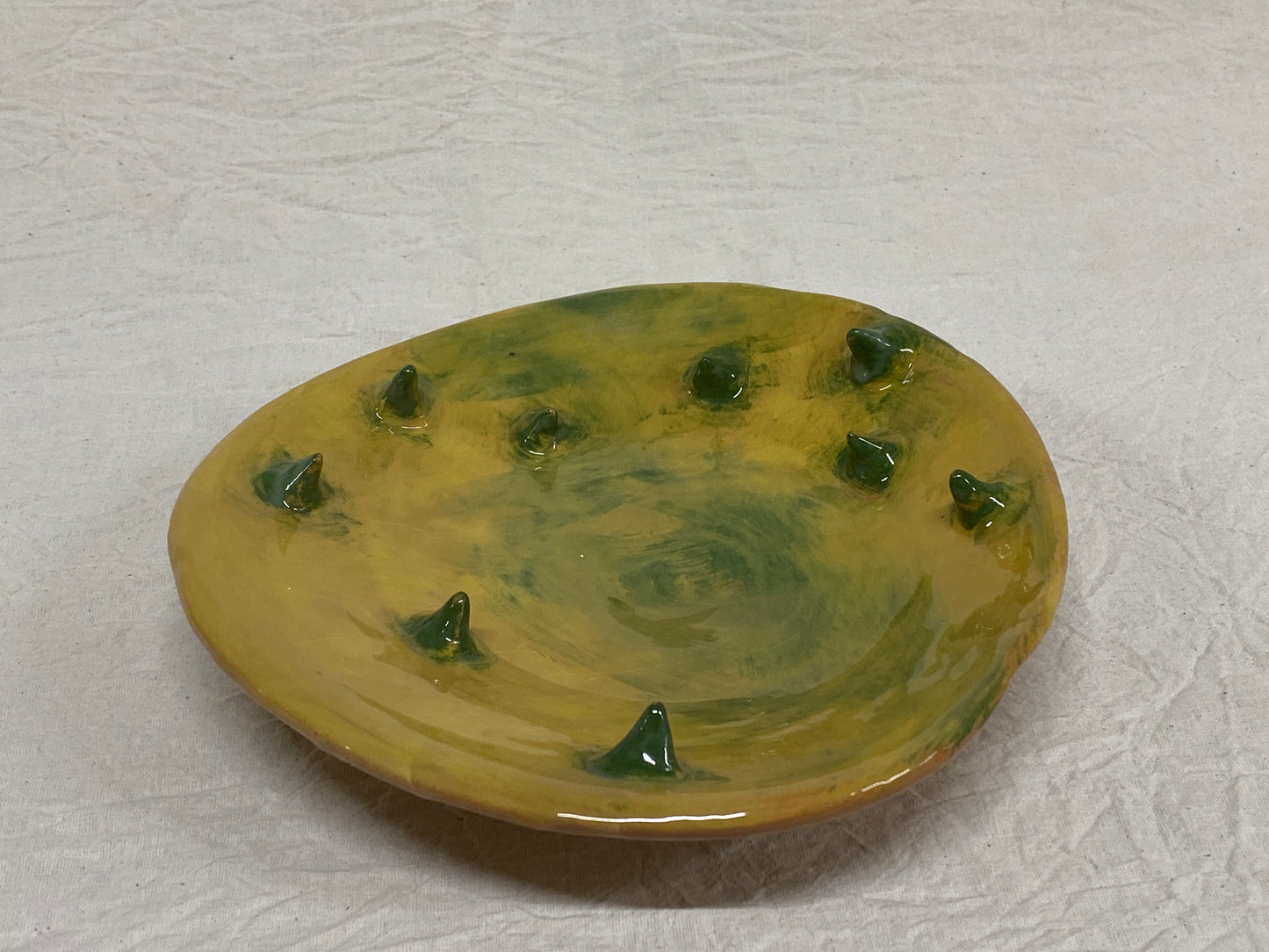 Piatto Grande Giallo e Verde