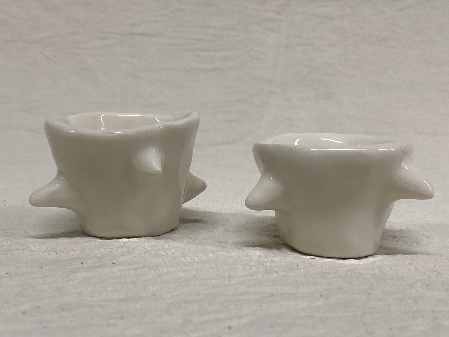 Set 2 Tazzine da Caffè + Piattino Bianco